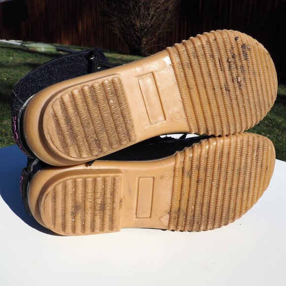 Sugar Women's Black Sparkle Glitter Duck Boots Size 9 - Picture 5 of 6